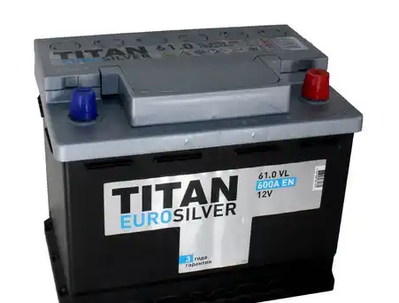 ТИТАН Euro Silver 6СТ-61 А/ч R+ о.п. [д242ш175в190/600А]
