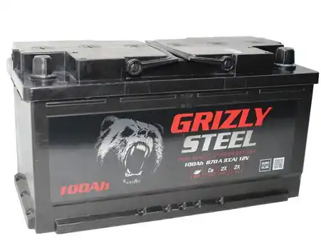 GRIZLY STEEL 6СТ-100 А/ч п.п. [д353ш175в190/870А]